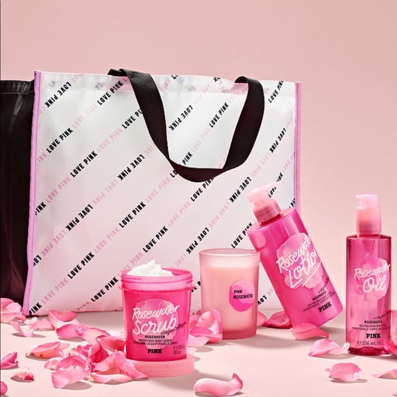 Pink Victoria’s Secret Rosewater Body Care Bundle NWT - Picture 1 of 7